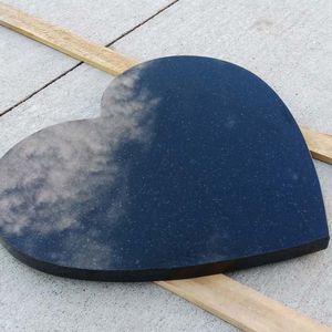 Carving granite.
