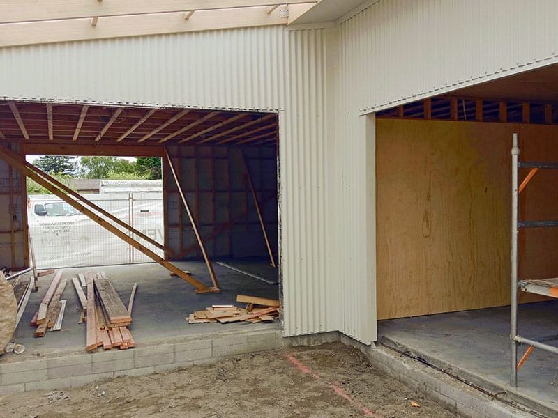 Workshop being built.