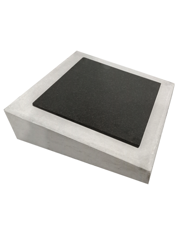 Concrete desk plaque